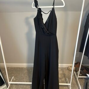 Sugarlips Black Ruffle Jumpsuit